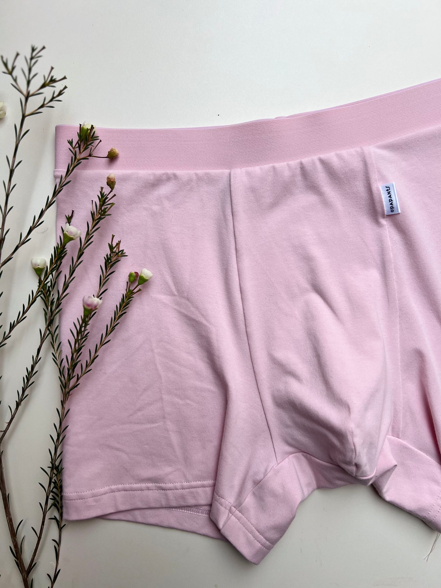 NEW model Men’s Seamless Organic Cotton Boxer – Light Pink