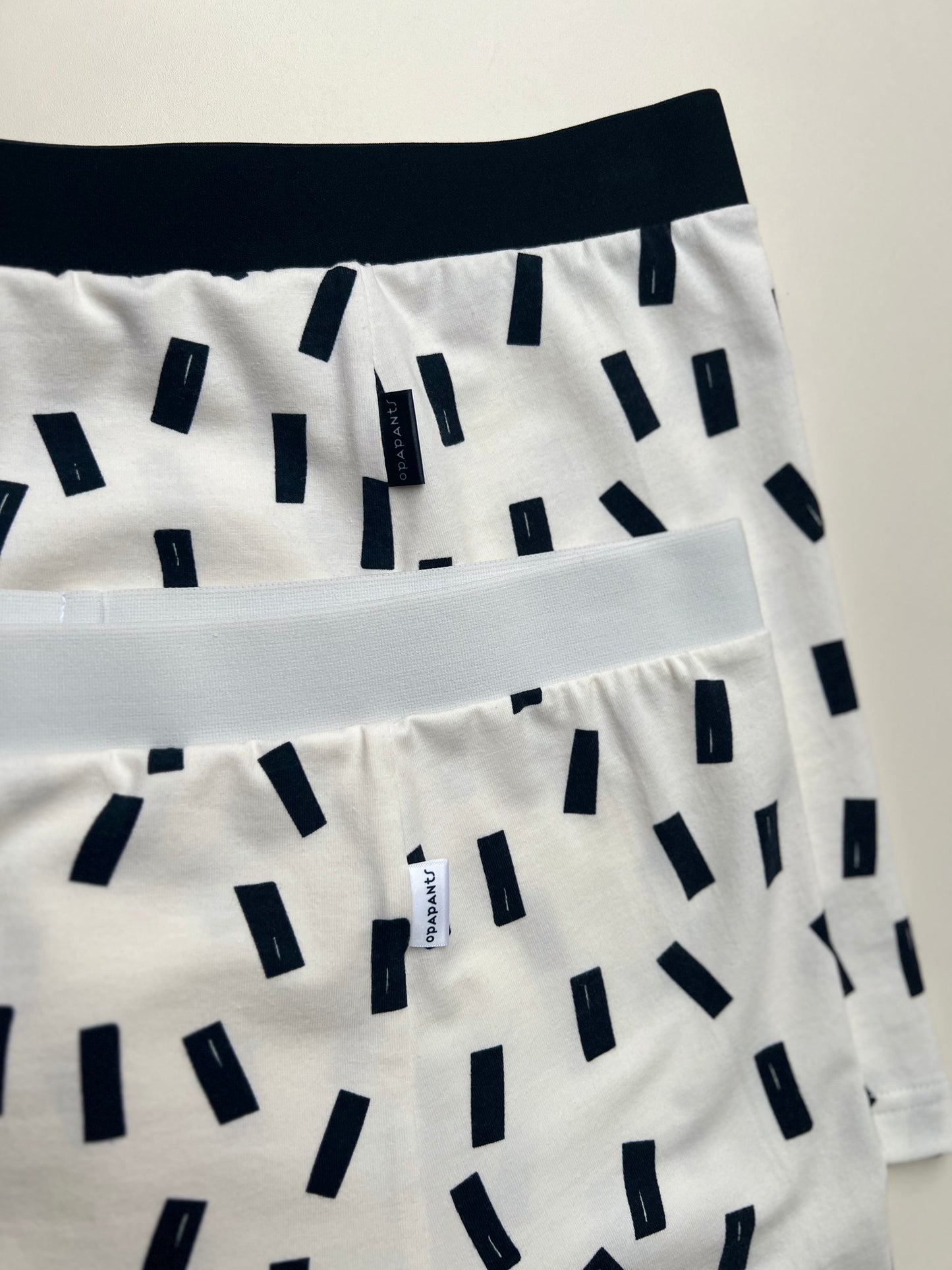 NEW model Men’s Seamless Organic Cotton Boxer – White with Black Confetti I 2 options