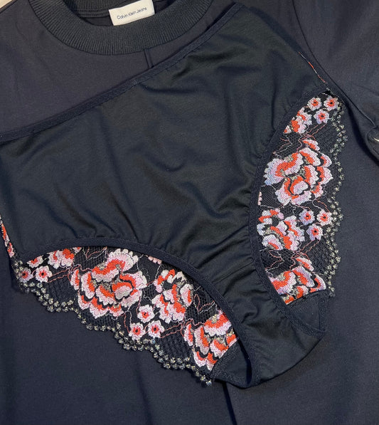 Women’s High-Waist TENCEL™  black panties with Lace